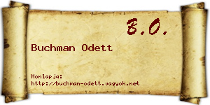 Buchman Odett névjegykártya